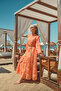 Women's Lined Tulle Dress Orange - 2