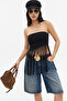 Siyah Püskül Detaylı Bedene Oturan Bluz TPRSS26BZ00034 - 5