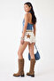 Ekru Denim Nakışlı Plaj Şort TBESS24SR00007 - 6