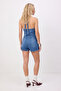 Mavi Halter Yaka Kısa Denim Tulum TWOSS26TU00048 - 5
