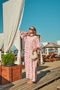 Women's Watercolor Floral Pattern Dress Fuchsia - 10