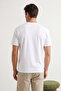 Beyaz Regular/Normal Kesim At Nakış Detaylı %100 Pamuklu T-Shirt TMNSS24TS00056 - 3