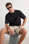 Unisex Siyah-Siyah Oversize 2'li Paket Basic %100 Pamuklu T-Shirt TMNSS24TS00038 - 5