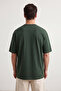 Unisex Koyu Kahverengi-Koyu Yeşil Oversize 2'li Paket Basic %100 Pamuklu T-Shirt TMNSS24TS00038 - 7