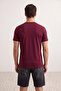 Siyah-Beyaz-Antrasit-Bordo -Lacivert Slim/Dar 5'li Basic %100 Pamuklu T-shirt TMNAW20TS0243 - 9