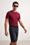Siyah-Beyaz-Antrasit-Bordo -Lacivert Slim/Dar 5'li Basic %100 Pamuklu T-shirt TMNAW20TS0243 - 7