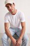 Navy-Black-White Slim/Fitted Cut Crew Neck Basic 100% Cotton 3-Pack T-Shirt TMNSS19BO0007 - 3