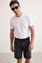 Siyah-Beyaz-Antrasit-Bordo -Lacivert Slim/Dar 5'li Basic %100 Pamuklu T-shirt TMNAW20TS0243 - 13
