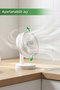 Kfan-7607 Şarjlı Beyaz Ayarlanılabilir Mini Fan Masa Üstü Vantilatörü Usb Soğutucu Sessiz Fan - 2
