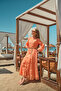 Women's Lined Tulle Dress Orange - 7
