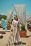 Women's Front Tie Cape Dress Stone - 20