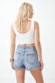White Ribbed V-Neck Super Crop Stretchy Knitted Undershirt TWOSS24AL00029 - 4
