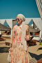Women's Floral Flower Pattern Dress Salmon - 7