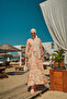 Women's Floral Flower Pattern Dress Salmon - 9