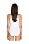 Women's White Rope Strap Lycra Hook and Snap Bodysuit, Pack of 3 - 3