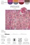 Private Fuchsia Distressed Vintage Rug with Floral Print—Authentic Woven Chenille Living Room Rug (xxx) - 3