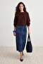 Brown Back Cut Out/Window Detailed Knitwear Sweater Twoaw26Kz00021 - 3
