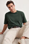 Unisex Koyu Kahverengi-Koyu Yeşil Oversize 2'li Paket Basic %100 Pamuklu T-Shirt TMNSS24TS00038 - 6