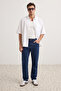 Lacivert Baggy/90's Straight Fit Jeans Bol Kot Pantolon TMNSS24JE00012 - 2