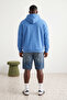 Mavi Oversize/Geniş Kesim Kapüşonlu İçi Polar/Sıcak Tutan Sweatshirt TMNAW21SW2005 - 4