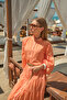 Women's Lined Tulle Dress Orange - 11