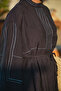 Women's Embroidery Detailed Waist Tie Set Navy Blue - 12