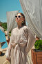 Women's Front Tie Cape Dress Stone - 22