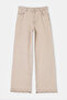 Bej Vintage Yıkama Paça Detaylı Yüksek Bel Wide Leg Jeans TWOAW27JE00025 - 5