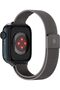Apple Watch 42mm Seri 12/11/10 Uyumlu Kordon Band Metal Fit Grafit - AMP06928 - 2