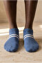 Men's Striped Basic Step Socks Blue - 2