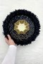 Black Bridal Henna Night Tray, Sparkling Sequin Velvet and Three-Dimensional Laser Flowers, Wedding Marriage Promise Engagement Circumcision - 3