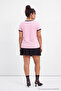 Pink Floral Print Fitted/Bodycon Plus Size T-Shirt Tbbss26Bf00037 - 8