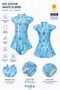 Girl's Swim Top Swimsuit and Skirt 2-Piece +40 Factor Sun Uv Dried. Turquoise Jumpsuit Swimsuit