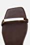 Women's brown gold Accessory Detail thin strap flat sandals - 6