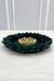 Emerald Green Bridal Henna Night Tray, Sparkling Sequin Velvet and Three-Dimensional Laser Flowers, Wedding Marriage Promise Engagement Circumcision - 2