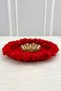 Red Bridal Henna Night Tray, Sparkling Sequin Velvet and Three-Dimensional Laser Flowers, Wedding Marriage Promise Engagement Circumcision - 2