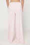 Women's Pink Knitted Trousers Premium Viscose Soft Textured Standard Fit with Pockets Elastic Waist Comfortable - 8