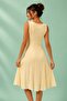 Yellow Scalloped Ruffle Detailed Midi Dress - 2
