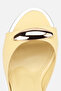 Women's light yellow gold Buckled Stiletto Heel slippers - 6