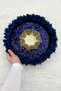 Navy Blue Bridal Henna Night Tray, Sparkling Sequin Velvet and Three-Dimensional Laser Flowers, Wedding Marriage Promise Engagement Circumcision - 3