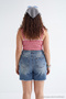 Mavi*001 High Waist Destroyed 100% Cotton Non-Stretch Plus Size Denim Shorts & Bermuda Tbbss22Sr0165 - 10