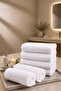 6 Pieces Hotel Towels White 50X85 cm 200 Grams Bukle - Armür Hand Face Towel - 3