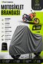 Motorcycle Tarpaulin Motorbike Tarpaulin Arora Ars 200 Compatible Thermoguard-X Gray Waterproof Uv Protected Motor Cover