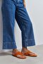 Almira Orange Suede Leather Flat Sole Women's Flip Flops - 3