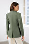 Haki Fitted/Bele Oturan Dokuma Blazer Ceket TWOAW26BC00000 - 4