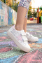 Kids Ds Omega Beige Powder Children's Sneaker Daily Sports Velcro Shoes - 6