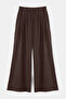 Brown Jacket Collared Long Sleeve Shirt Top Elastic Waist Bottom Double Suit Tdrss26Au00068 - 3