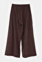 Brown Jacket Collared Long Sleeve Shirt Top Elastic Waist Bottom Double Suit Tdrss26Au00068 - 4