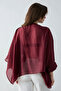 Burgundy Oversize Slim Draped Woven Blouse Twoss26Bz00653 - 4
