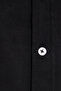 Men's slim fit 100% cotton linen textured button-down collar black shirt - 7